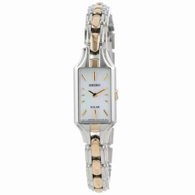 Seiko SUP164 Women's Core Solar MOP Dial Two Tone Steel Bracelet Watch