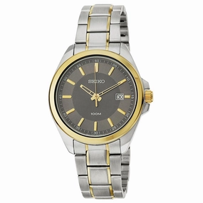 Seiko SUR074 Men's Dress Dark Grey Dial Quartz Two Tone Steel Bracelet Watch
