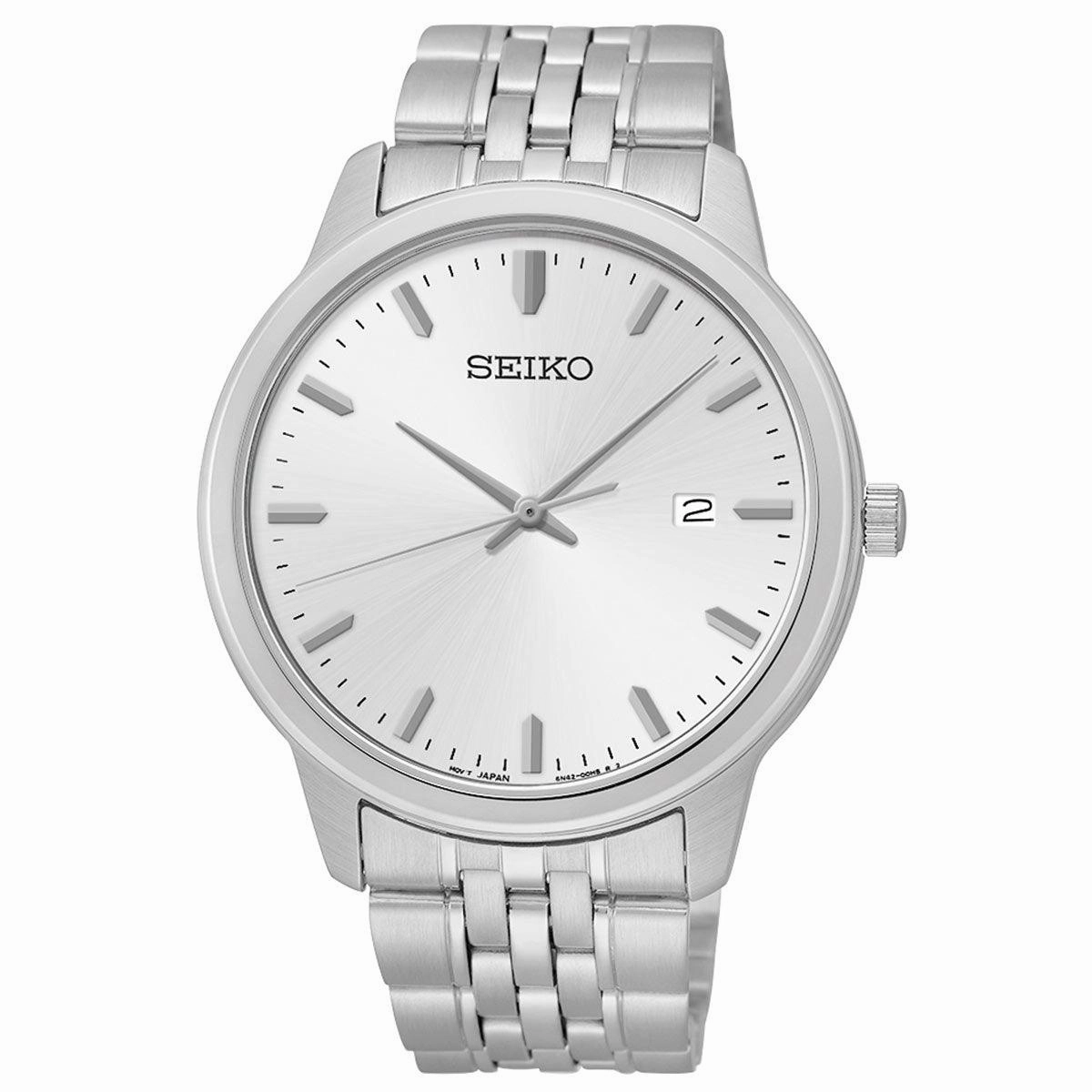 Seiko SUR091 Men's PRIME Quartz Silver Tone Dial Stainless Steel Watch