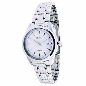 Seiko SXDE61 Women's White Dial Stainless Steel Bracelet Watch