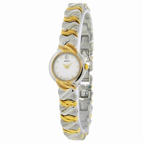 Seiko SXJZ38 Women's Diamond Quartz White Dial Two Tone Steel Watch