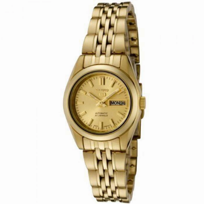 SEIKO SYMA38K1 Automatic Gold Plated Stainless Steel Watch for Women