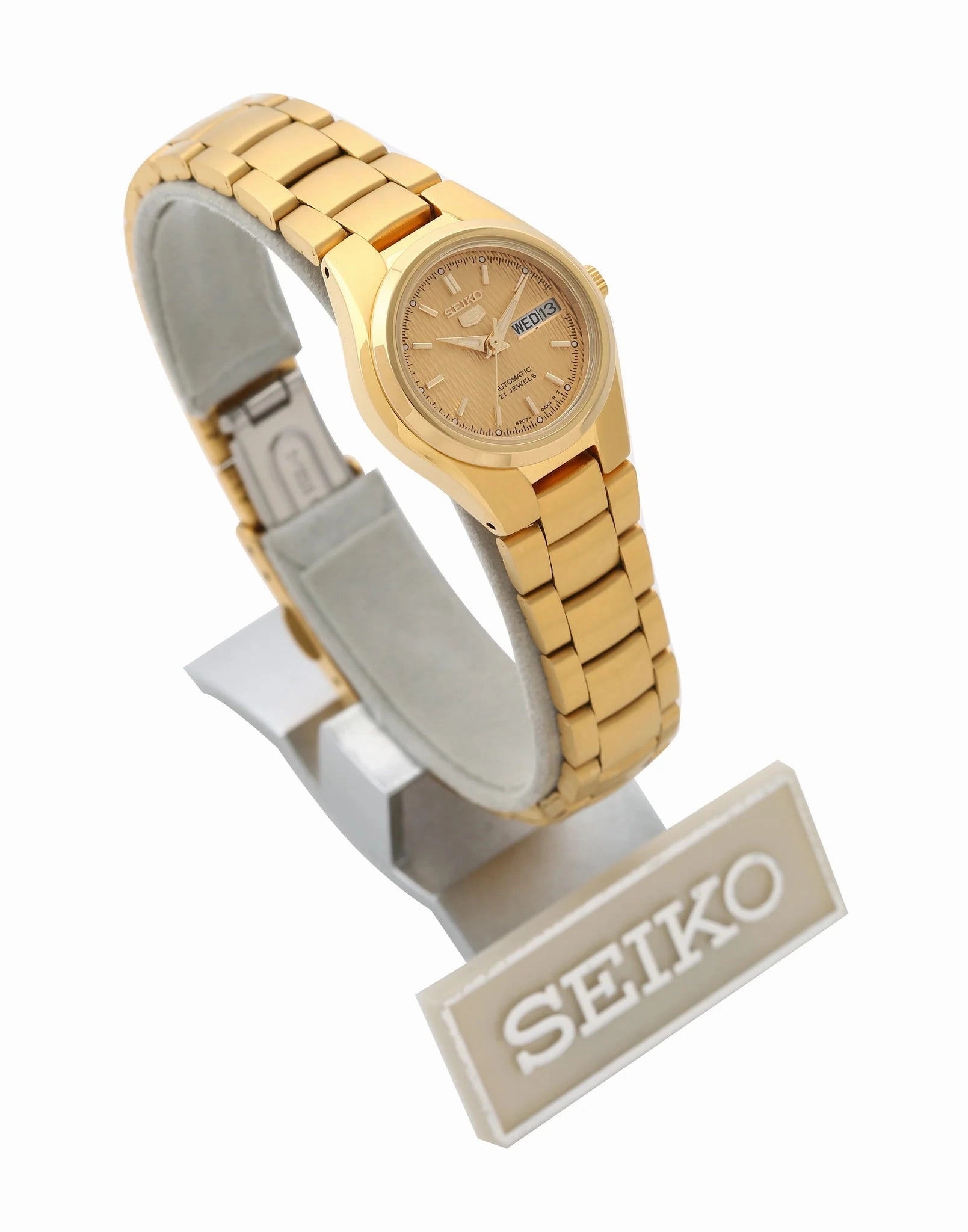 SEIKO SYMC18K1 Automatic Gold Stainless Steel Watch for Women