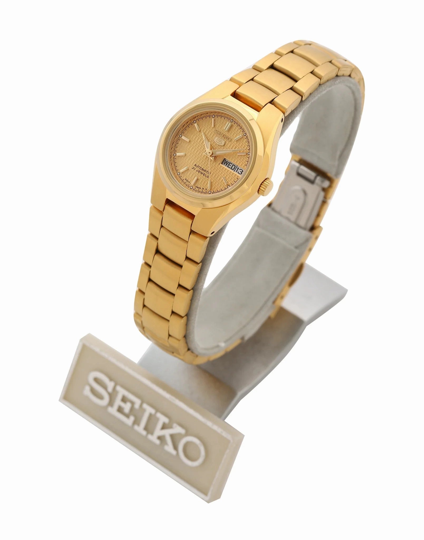 SEIKO SYMC18K1 Automatic Gold Stainless Steel Watch for Women