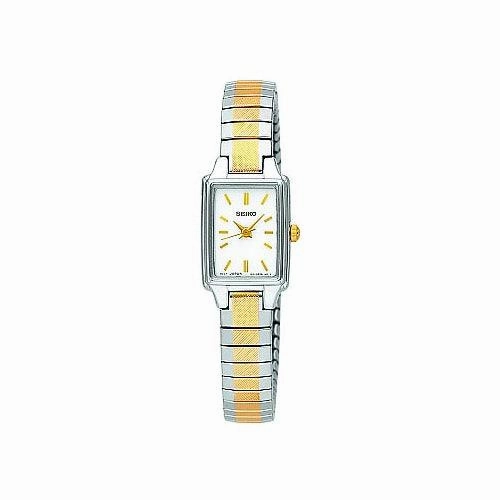 Seiko Women's Flex Band Rectangular Face Bracelet Watch SXGN07