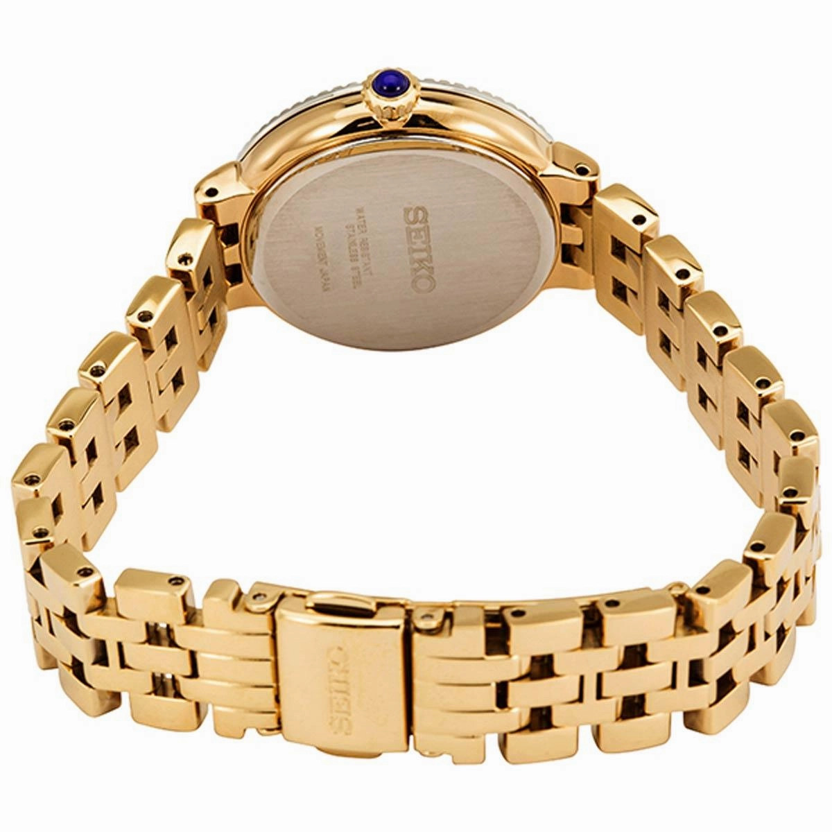 Seiko Women's Quartz Watch - Silver Tone Dial Yellow Gold Steel Bracelet | SRZ512P1