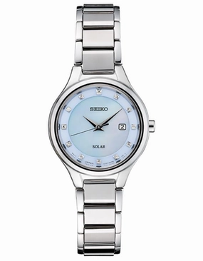 Seiko Womens Diamonds Collection - Stainless Steel - Blue MOP Dial - Bracelet