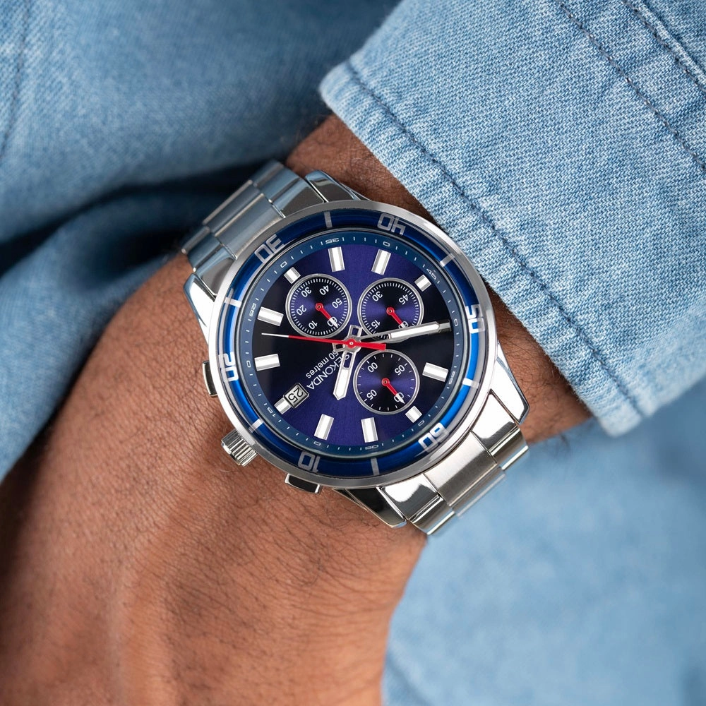 Sekonda Midnight Sports Chronograph Mens Watch Blue Dial 30207