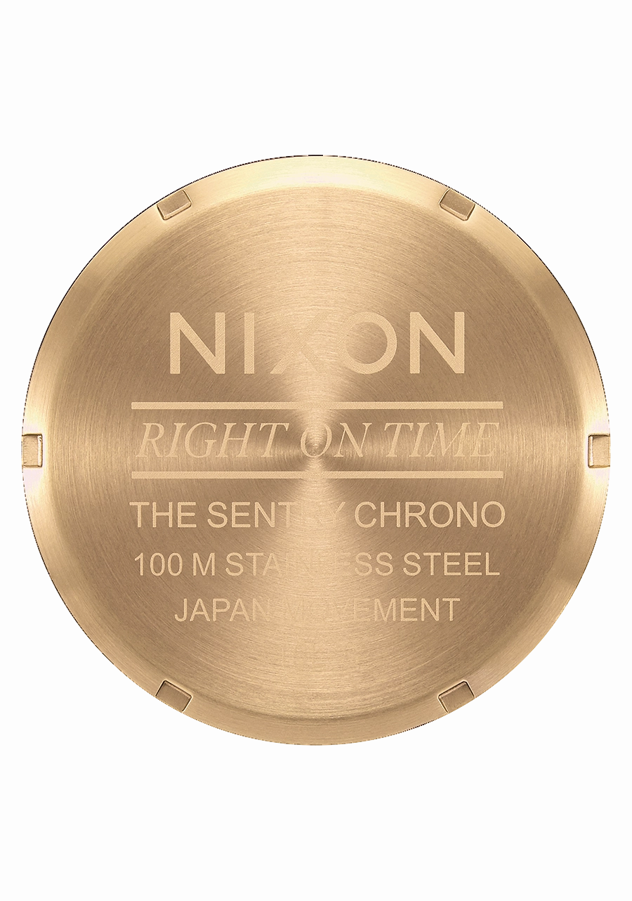 Sentry Chrono Leather - Gold / Indigo / Brown