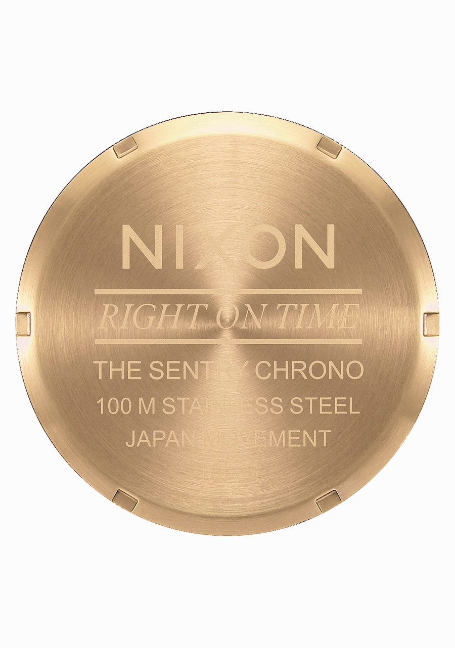 Sentry Chrono Leather - Gold / Indigo / Brown