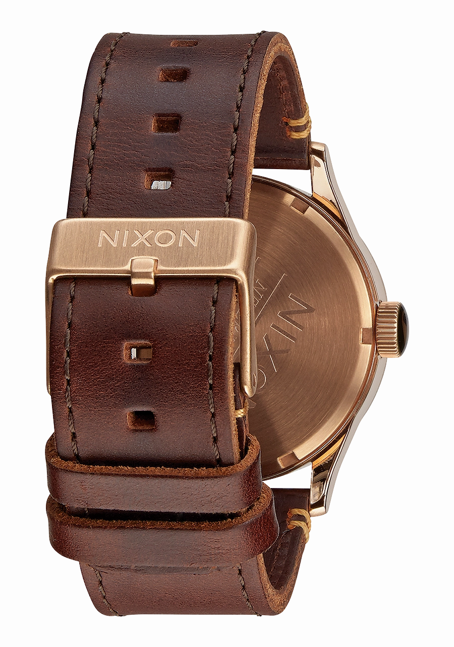Sentry Leather - Rose Gold / Gunmetal / Brown