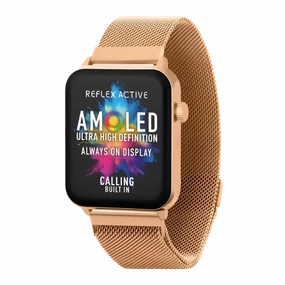 Series 30 Reflex Active Amoled Rose Gold Mesh Smart Calling Watch