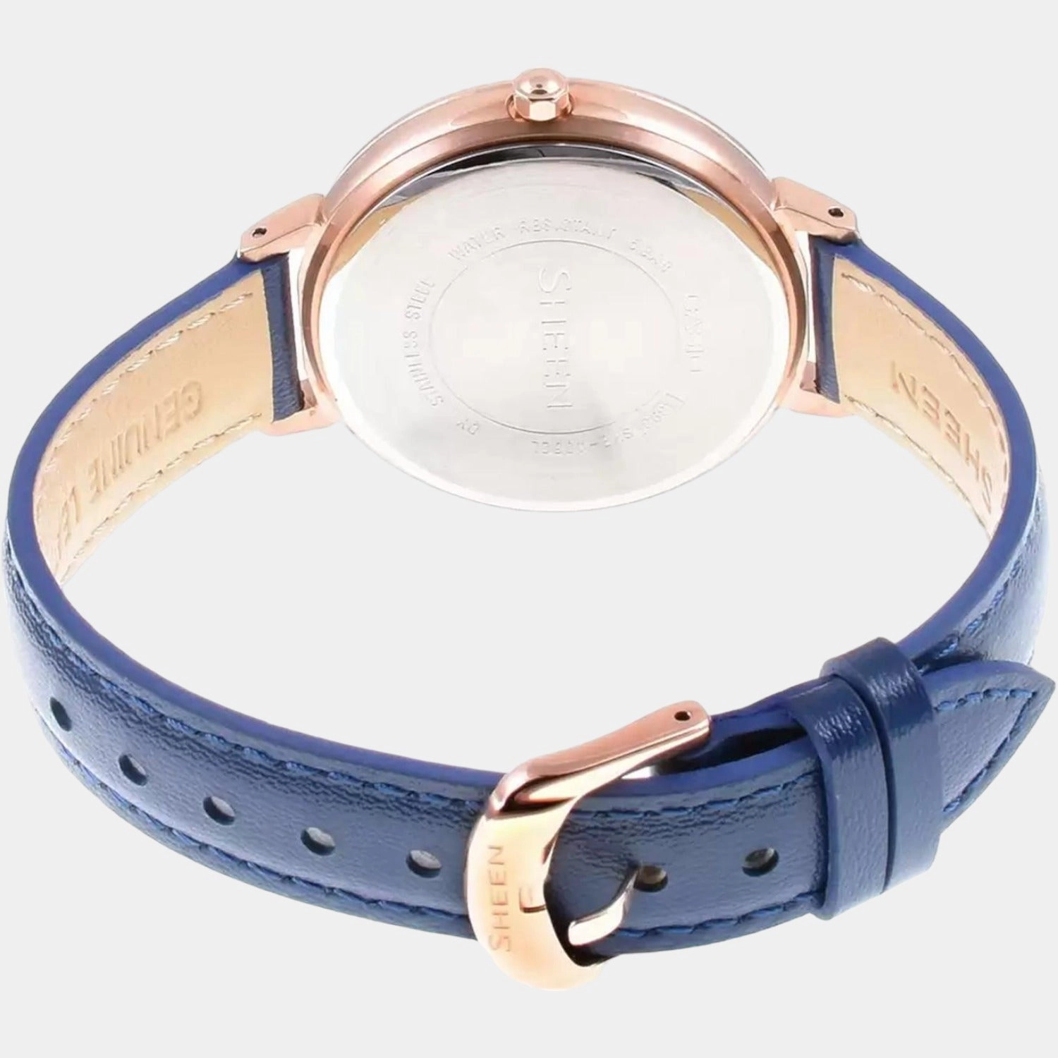 Sheen Women's Analog Leather Watch SX245 - SHE-4052PGL-7AUDF