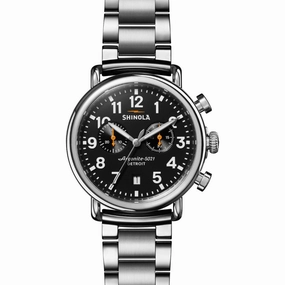 Shinola Runwell Chrono 41mm, Stainless Steel/Black Dial
