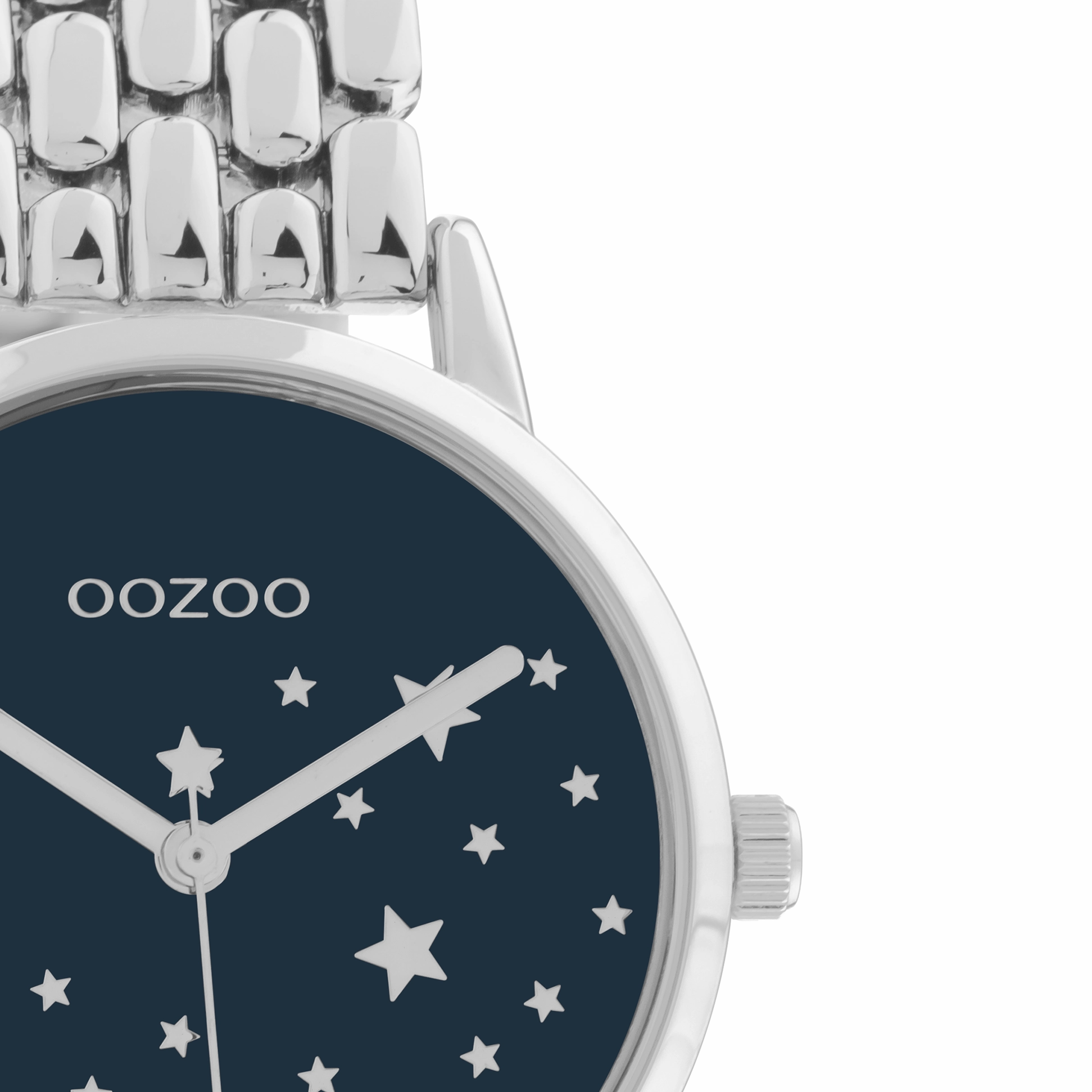 Silver coloured OOZOO watch with stainless steel bracelet - C11026