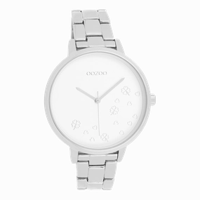 Silver coloured OOZOO watch with stainless steel bracelet - C11120