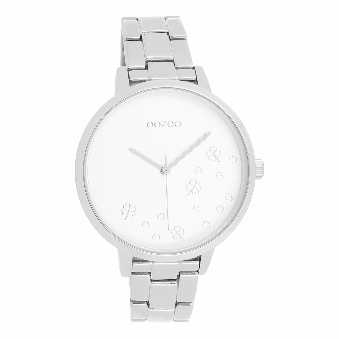 Silver coloured OOZOO watch with stainless steel bracelet - C11120