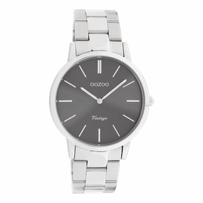 Silver coloured OOZOO watch with stainless steel bracelet - C20030