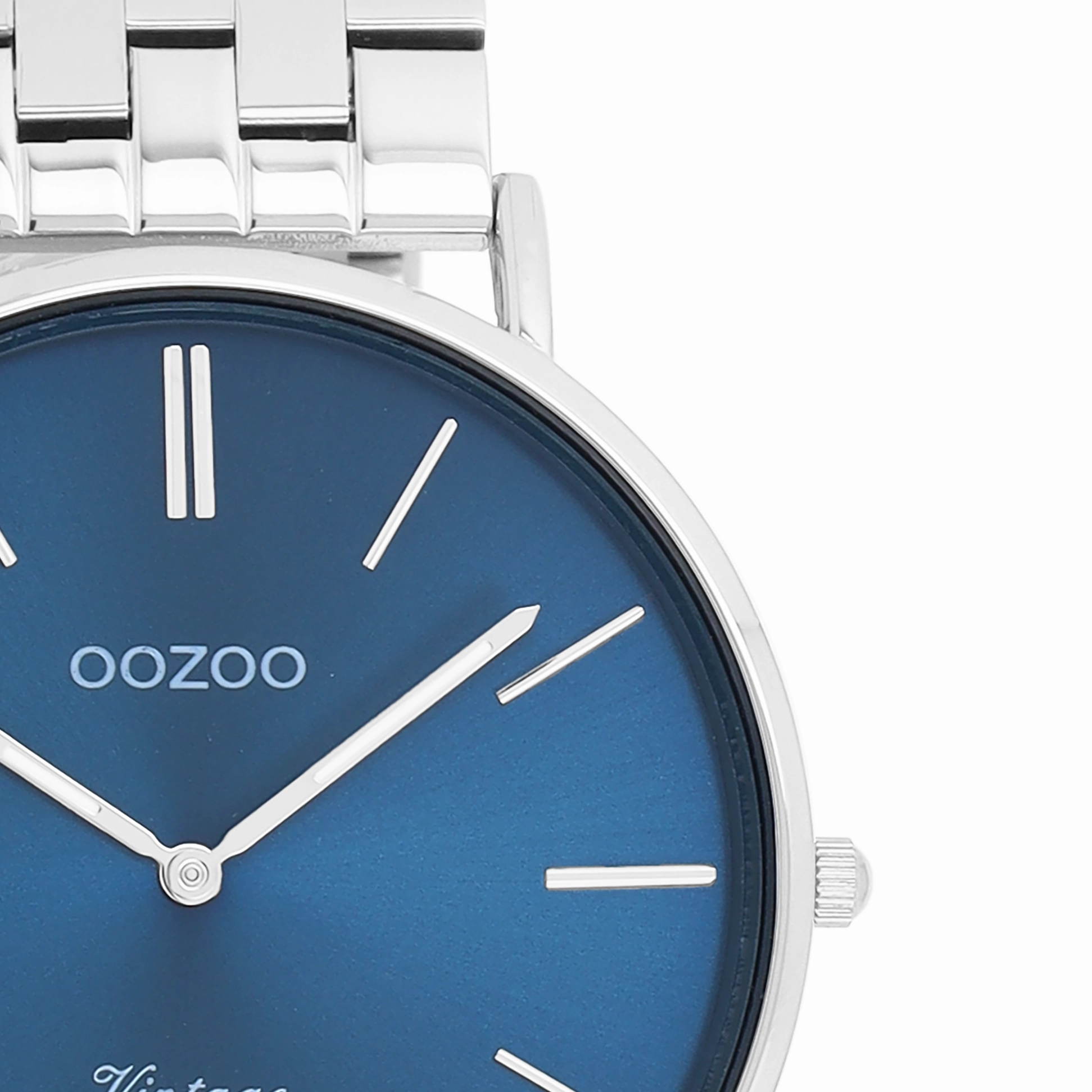 Silver coloured OOZOO watch with stainless steel bracelet - C20401