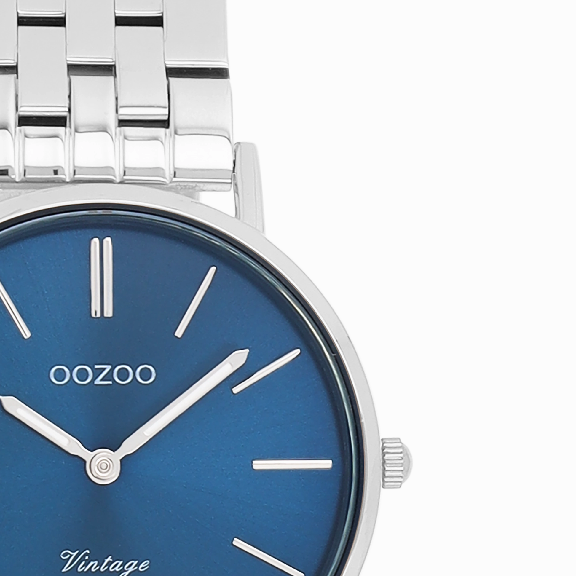 Silver coloured OOZOO watch with stainless steel bracelet - C20406