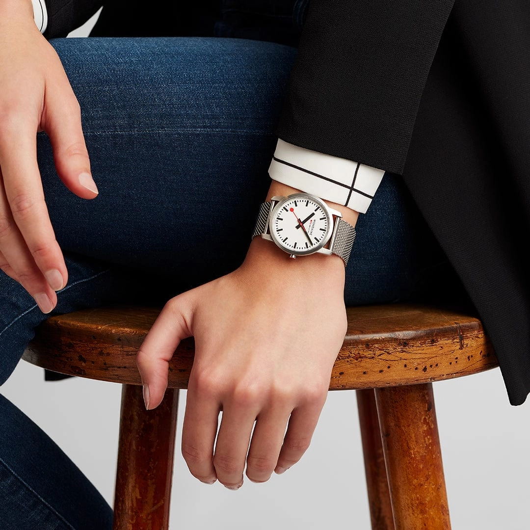Simply Elegant, Brushed Steel, 36 mm, stainless steel watch