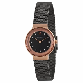 Skagen - Orologio Donna Leonora Black Mother of Pearl Dial Charcoal Ion-plated Ladies Watch  (modello 355SMM1) [Outlet]