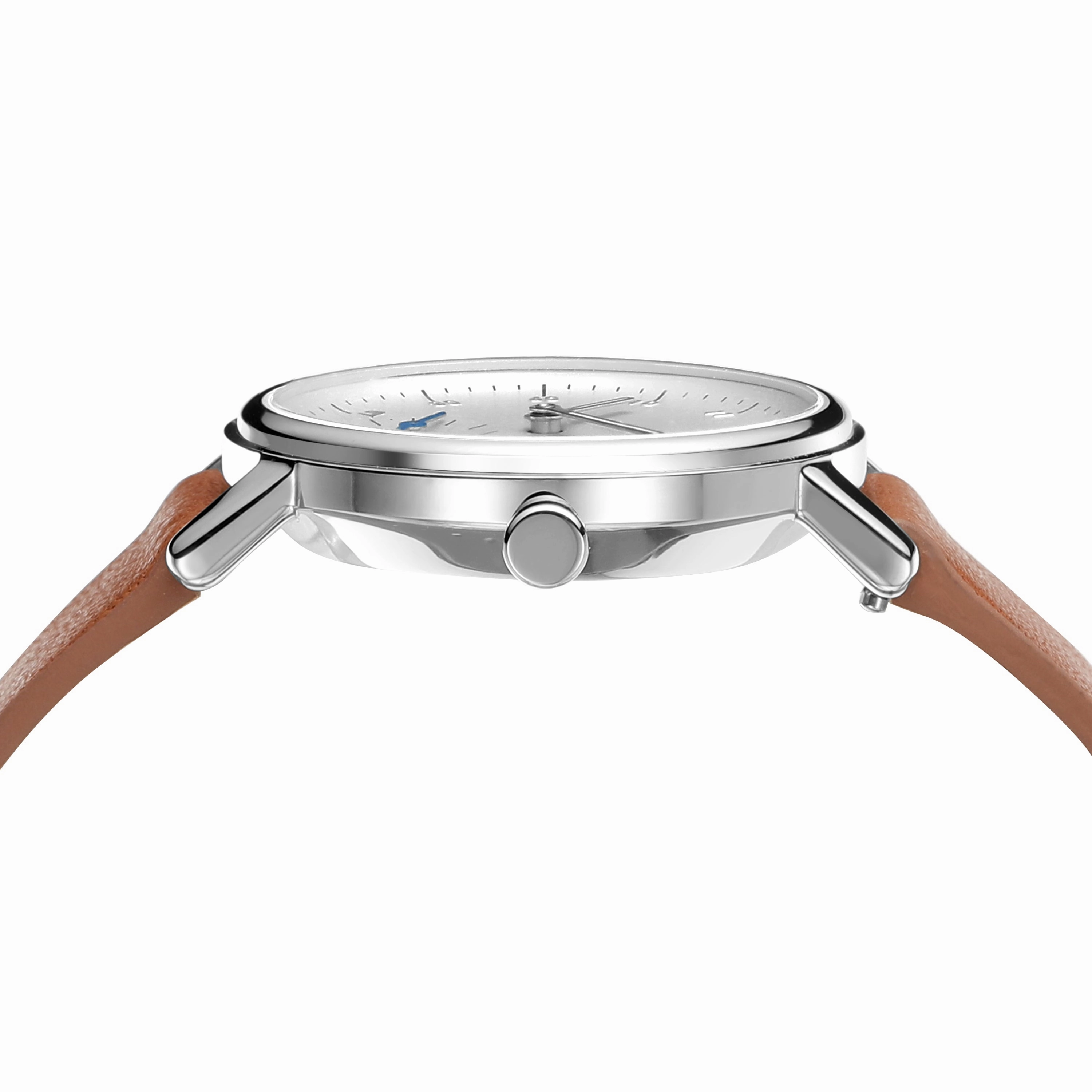 Skagen Kuppel Lille Elegant Watch with Minimalist Sub-Second Dial & Luxurious Brown Leather Strap - SKW3103