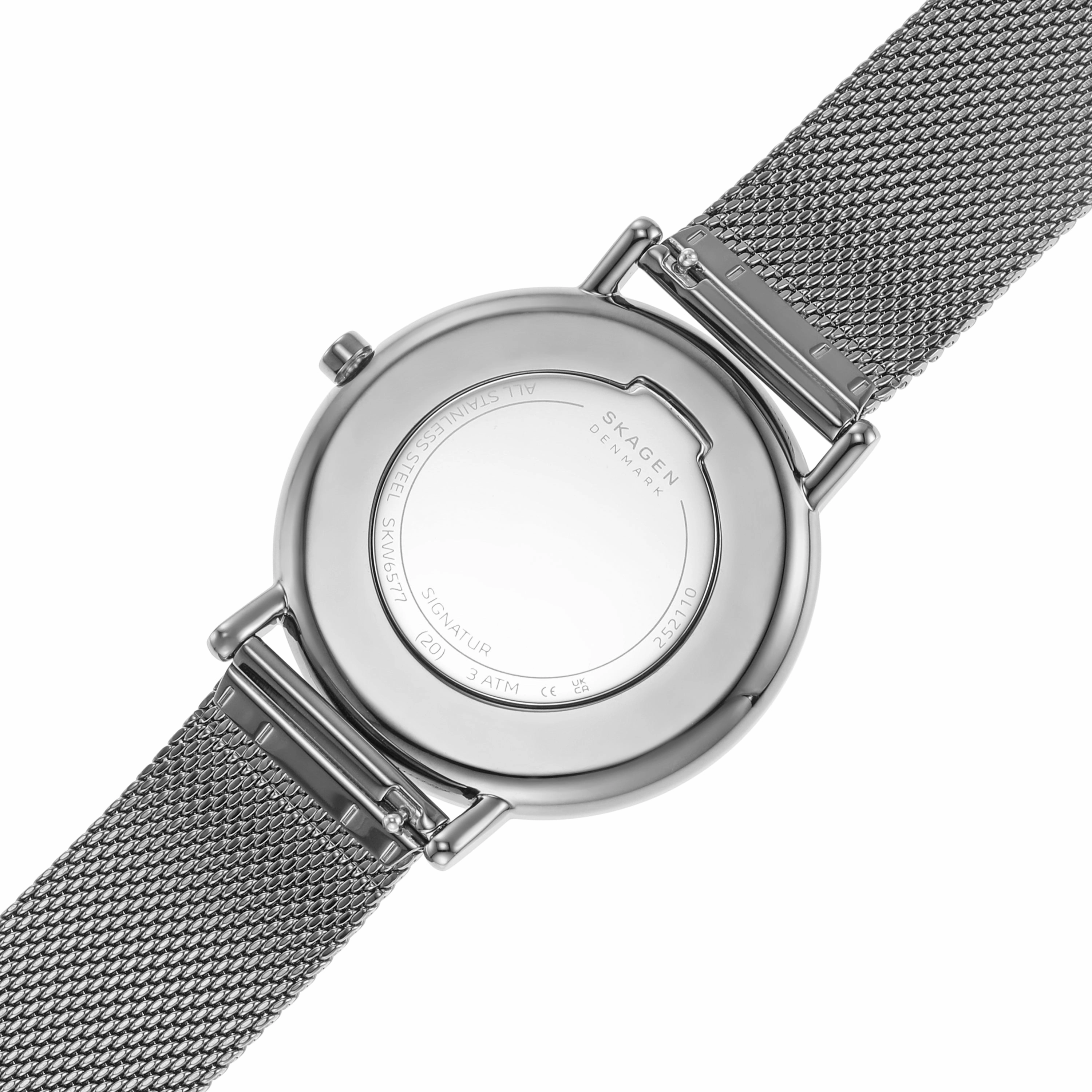 Skagen Signatur Eco-Friendly Gray Mesh Watch SKW6577