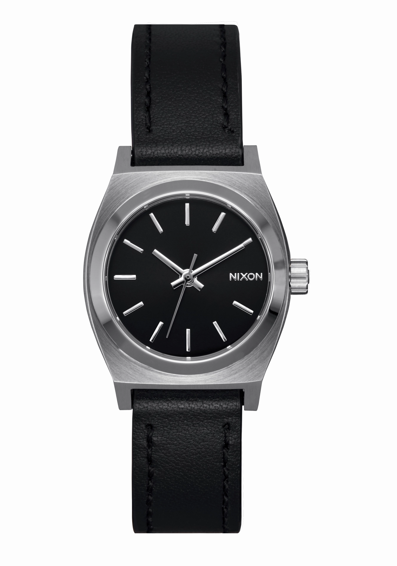 Small Time Teller Leather - Silver / Black