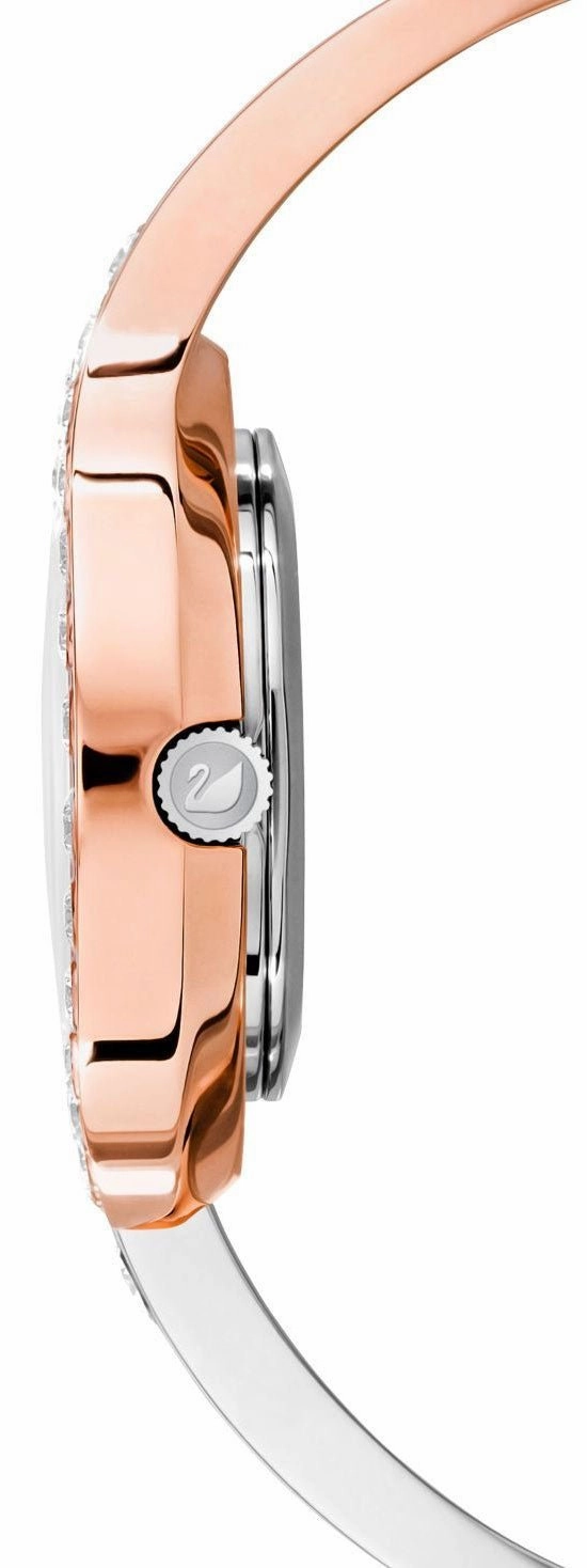 Swarovski Lovely Crystals Bangle Two-Tone Stainless Steel Silver Dial Women's Watch 5452486