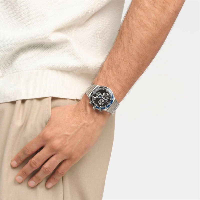 Swatch DARK BLUE IRONY Watch YVS507G