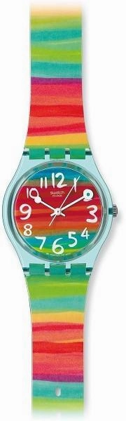 Swatch GS124 Unisex Color The Sky Swiss Made Multicolor Plastic Strap Quartz Watch