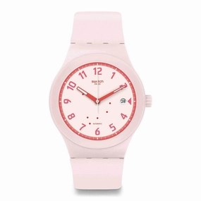 Swatch Women's Automatic Watch - Sistem51 Sistem Blush Pink Dial Silicone | SUTP402