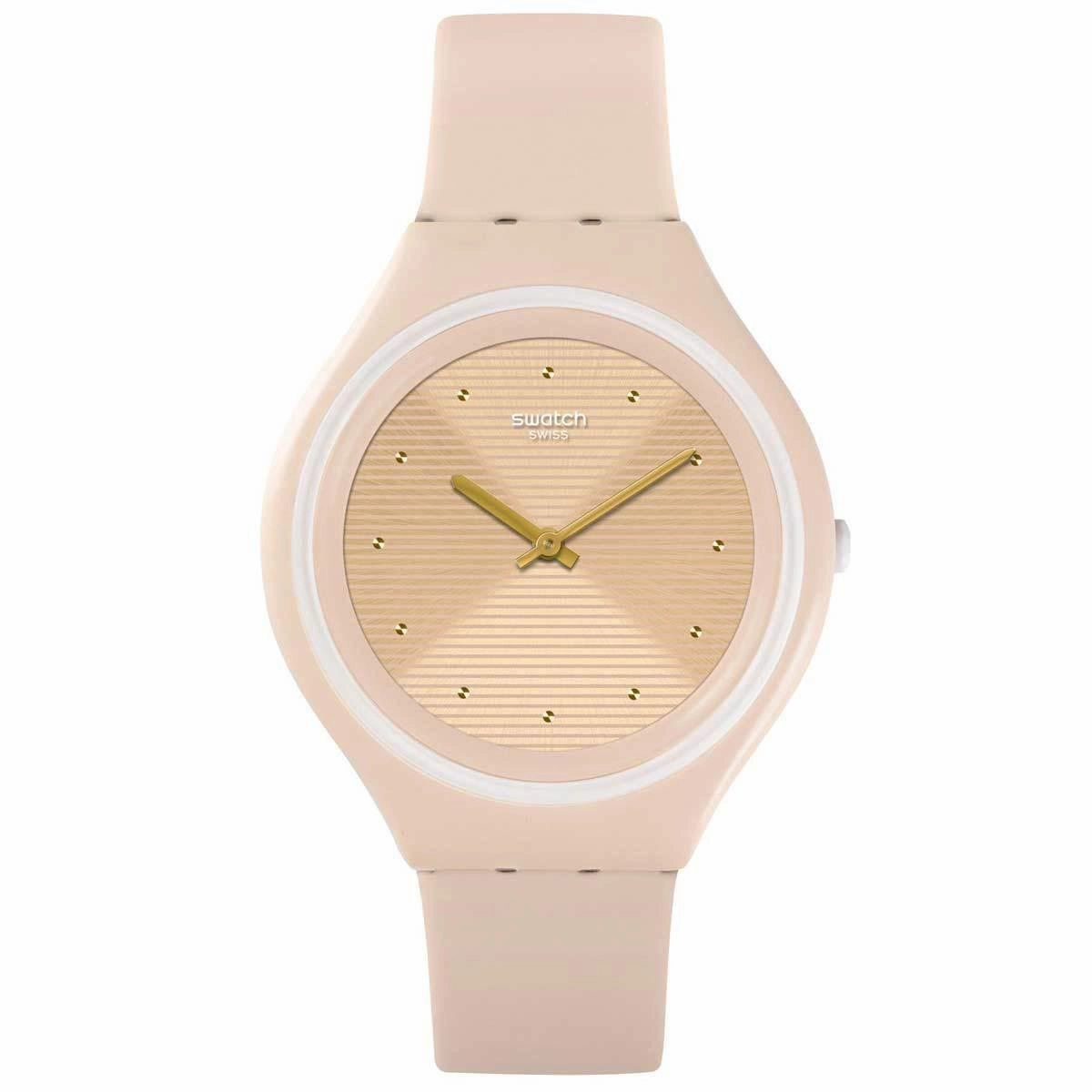 Swatch Women's Strap Watch - Mother's Day Skinskin Swiss Rose Gold Dial | SVUT100