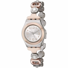 Swatch Women's Watch - Lady Passion Silver Dial Two Tone Steel Bracelet | YSS234G