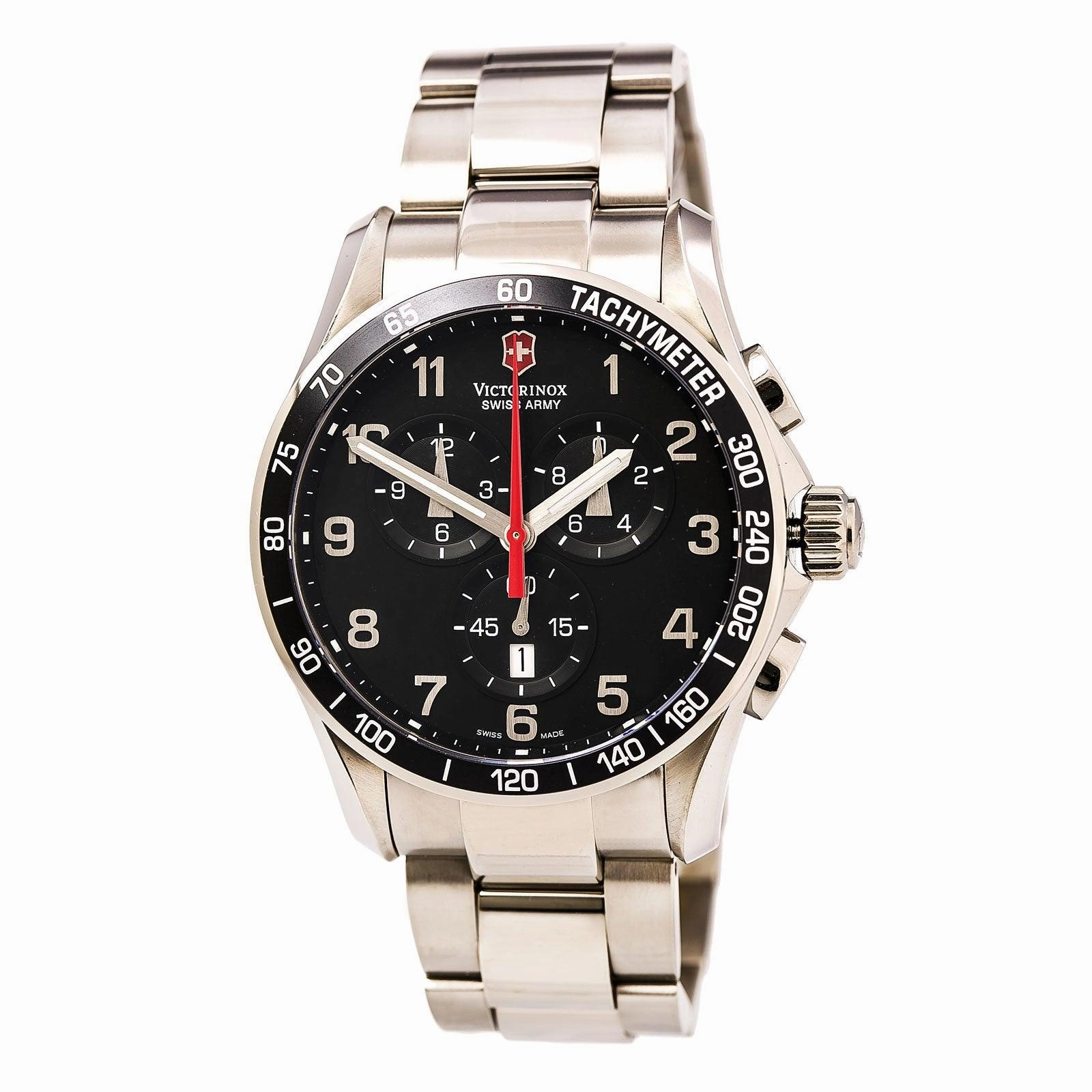 Swiss Army 241261 Men's Chrono Classic XLS Black Dial Stainless Steel Bracelet Watch