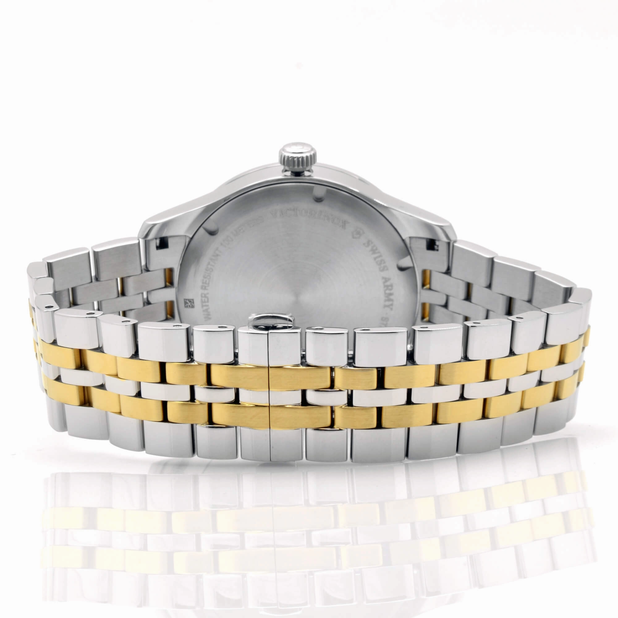 Swiss Army Men's Two Tone Bracelet Watch - Alliance Quartz Silver Dial | 241803
