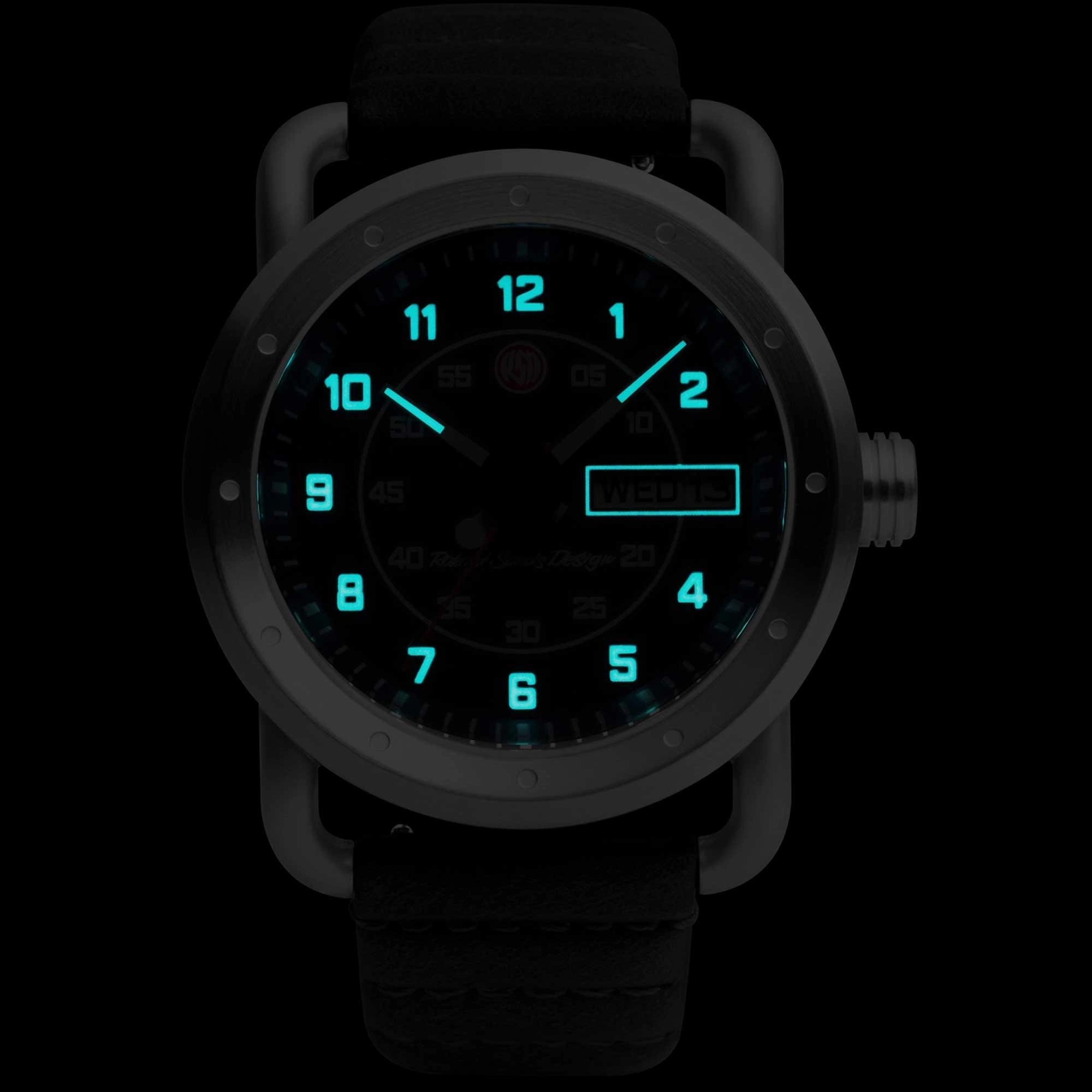 Szanto Icon Unisex Quartz Watch - Roland Sands Signature Black Dial Strap | IC RS 2201