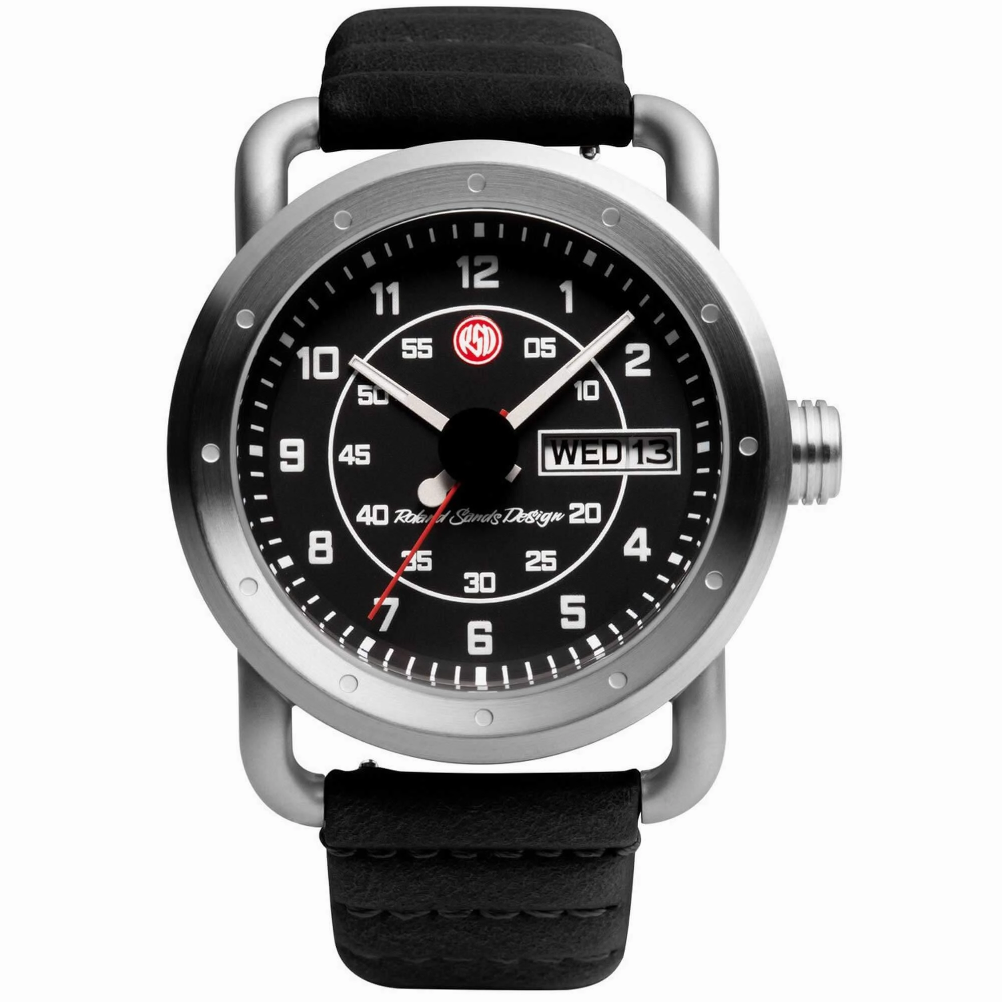 Szanto Icon Unisex Quartz Watch - Roland Sands Signature Black Dial Strap | IC RS 2201