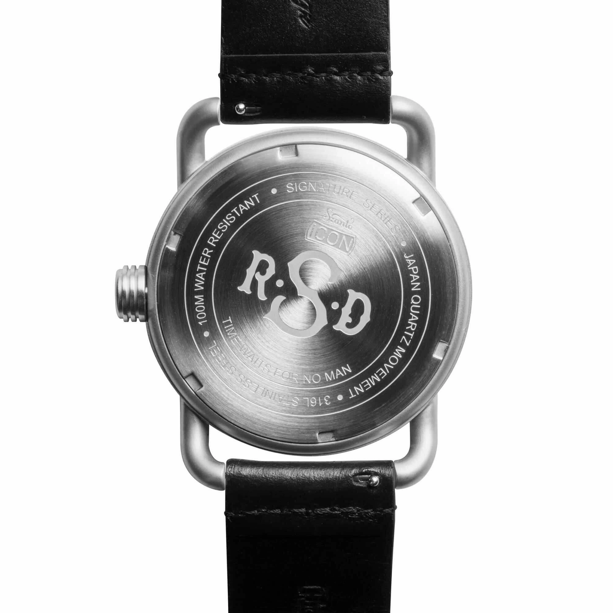 Szanto Icon Unisex Quartz Watch - Roland Sands Signature Black Dial Strap | IC RS 2201