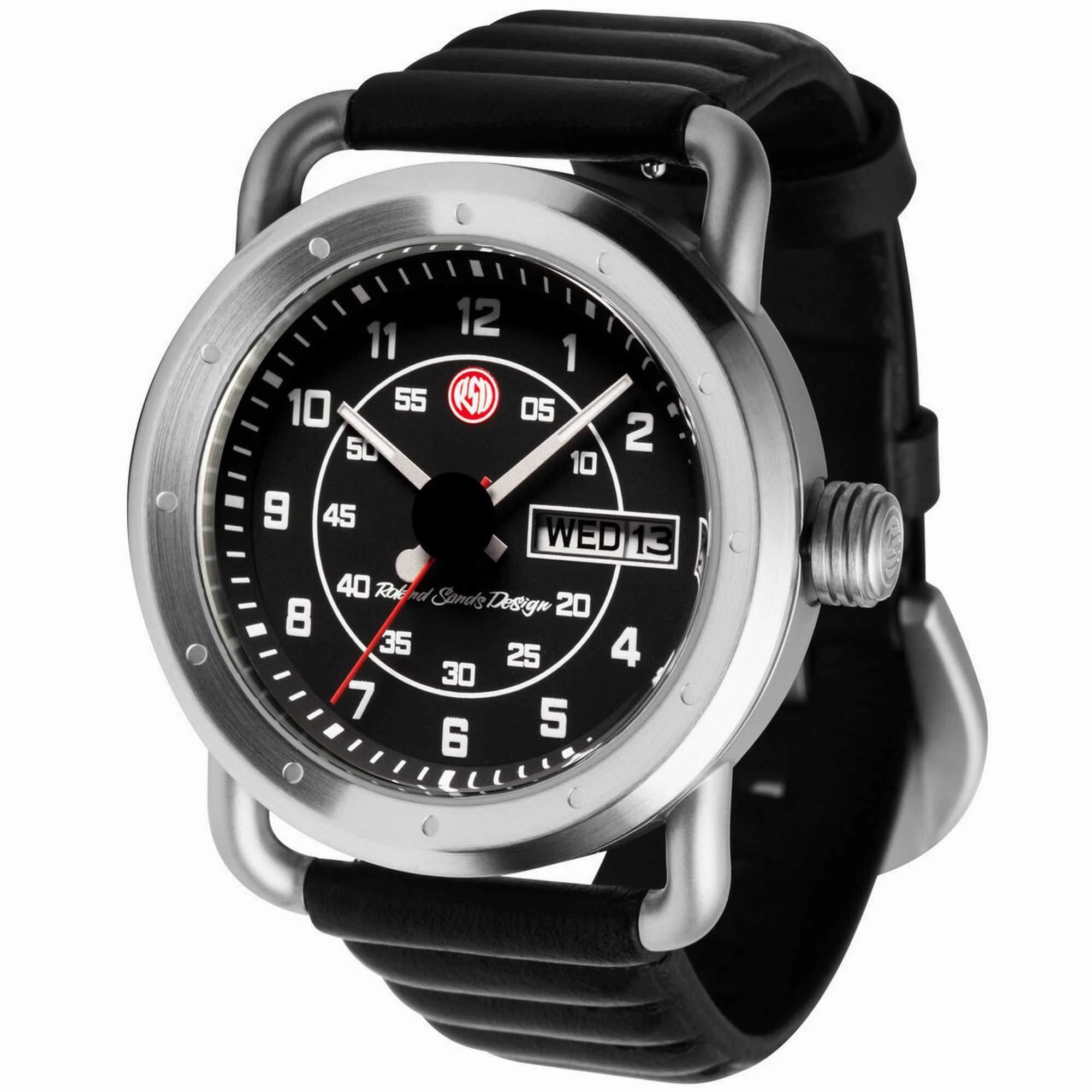 Szanto Icon Unisex Quartz Watch - Roland Sands Signature Black Dial Strap | IC RS 2201