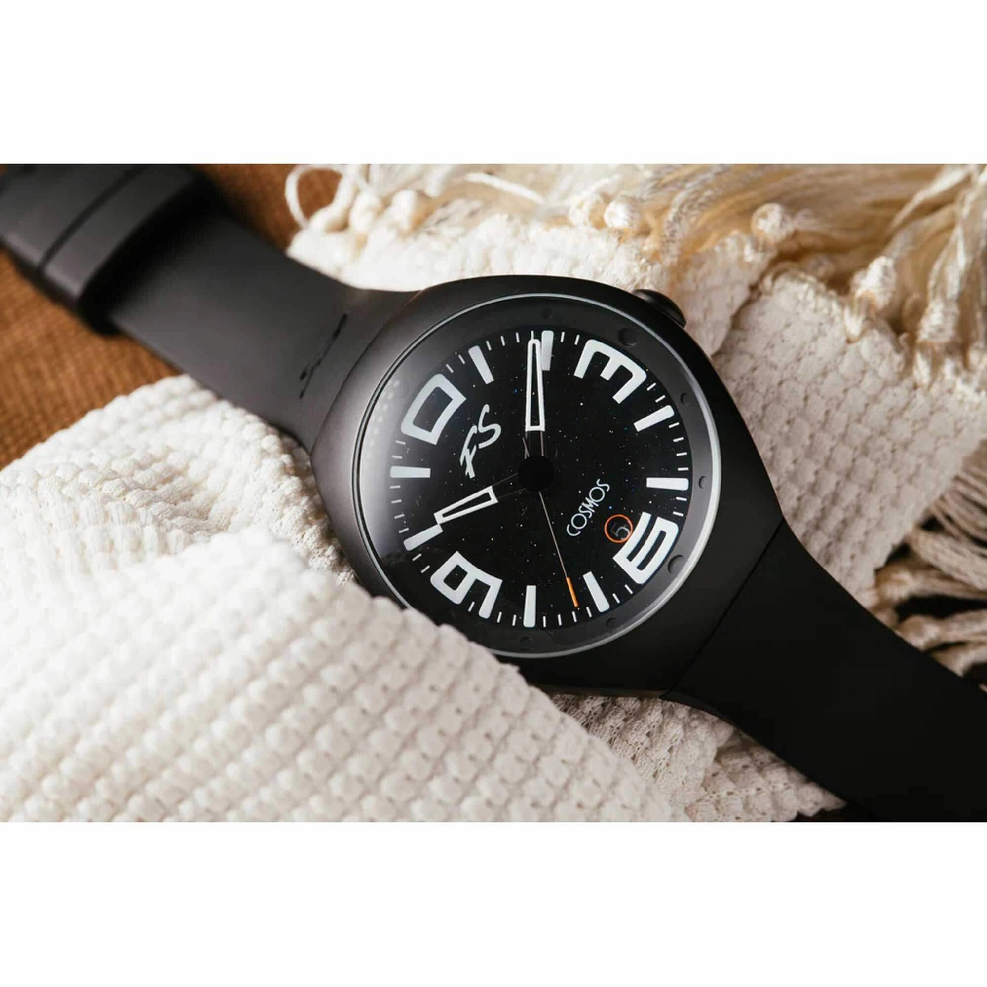 Szanto Icon Unisex Watch - Frank Stephenson Cosmos Black Dial Strap | IC-FS-9001