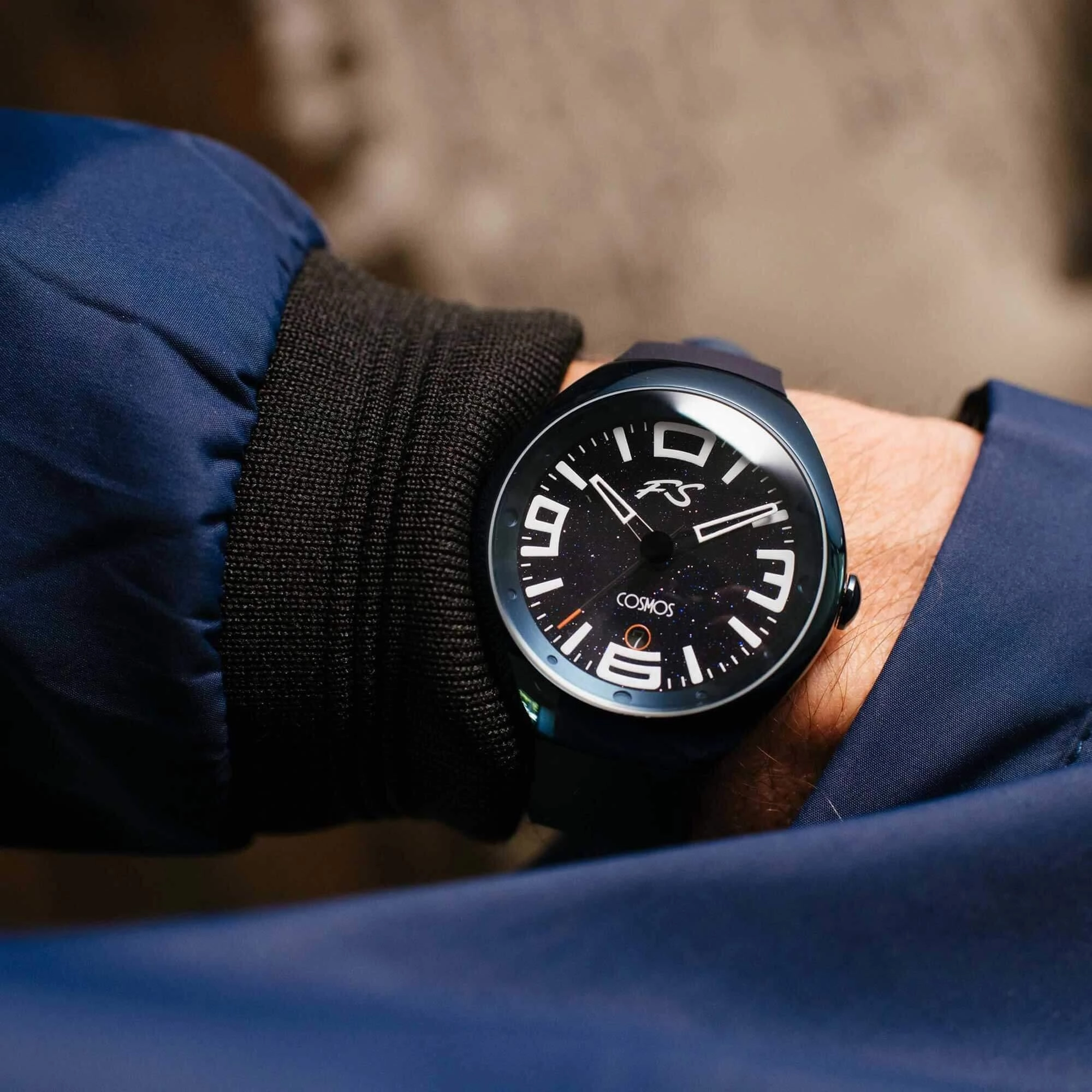 Szanto Icon Unisex Watch - Frank Stephenson Cosmos Blue Case and Strap | IC-FS-9003