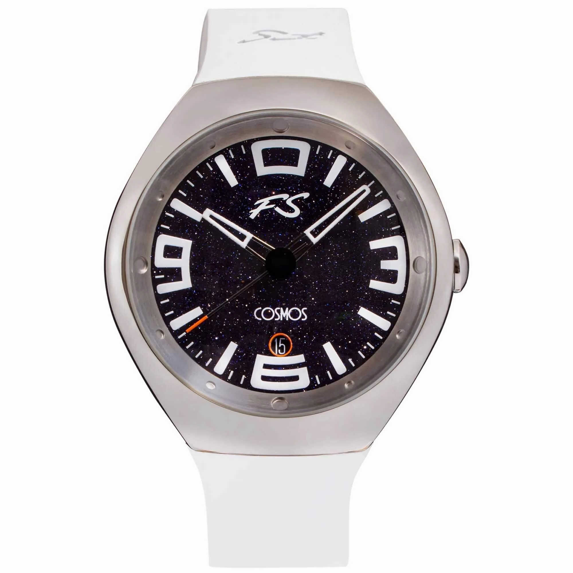 Szanto Icon Unisex Watch - Frank Stephenson Cosmos Steel Case White Strap | IC-FS-9004
