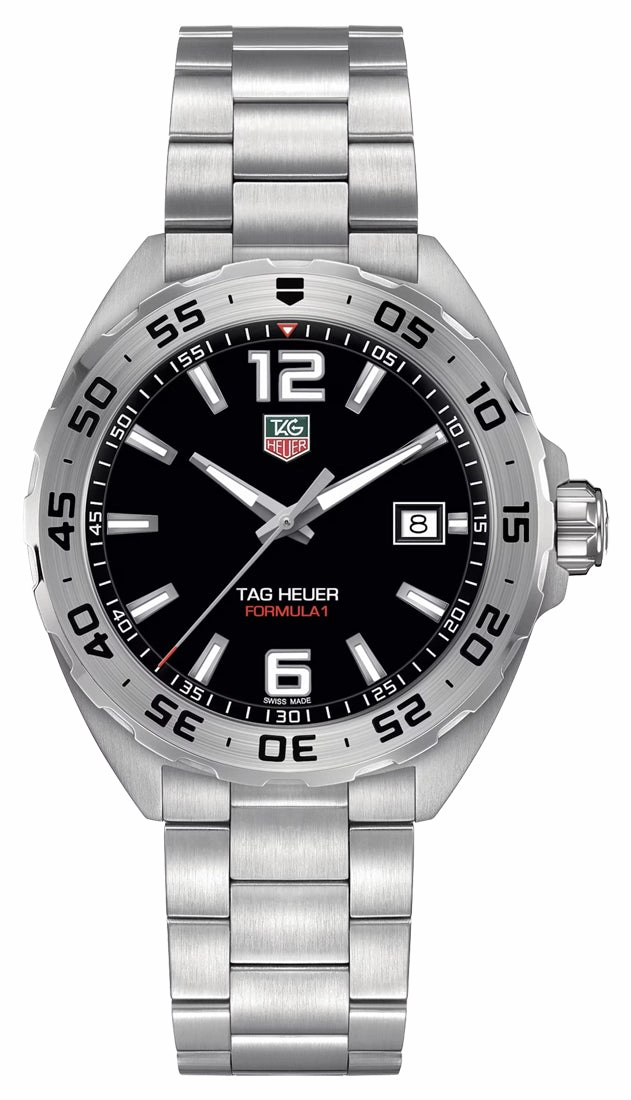 TAG Heuer Formula 1 Stainless Steel Black Dial Date Divers Quartz Mens Watch WAZ1112.BA0875