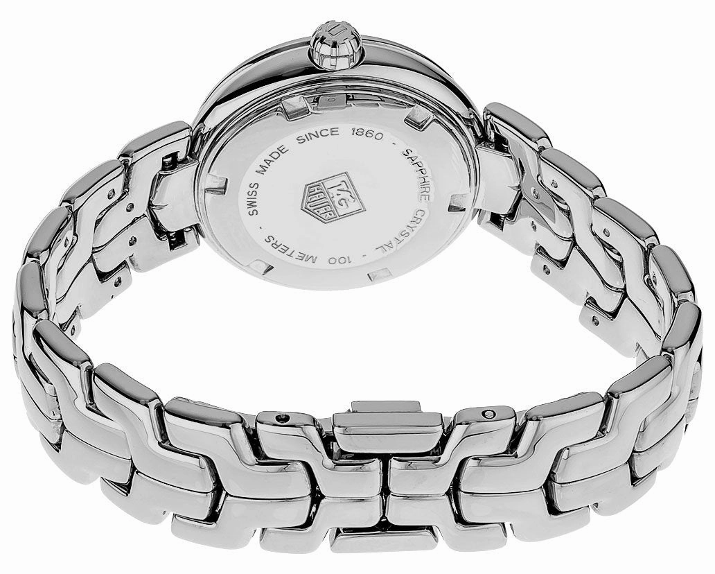 TAG Heuer Link Stainless Steel Silver-Tone Dial Diamonds Date Quartz Womens Watch WAT1414.BA0954
