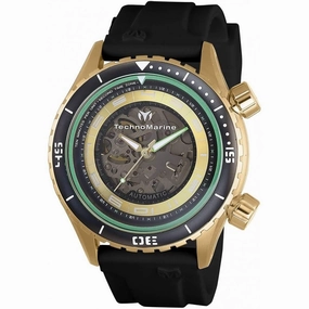 Technomarine Men's Automatic Watch - Manta Black Rubber Strap | TM-218005