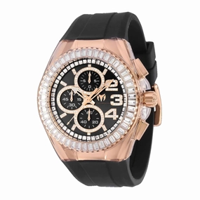 Technomarine Men's Watch - Cruise Glitz Chrono Black Strap Rose Gold Case | TM-121018