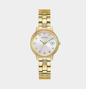 Three Of Hearts Women's White Analog Stainless Steel Watch GW0657L2