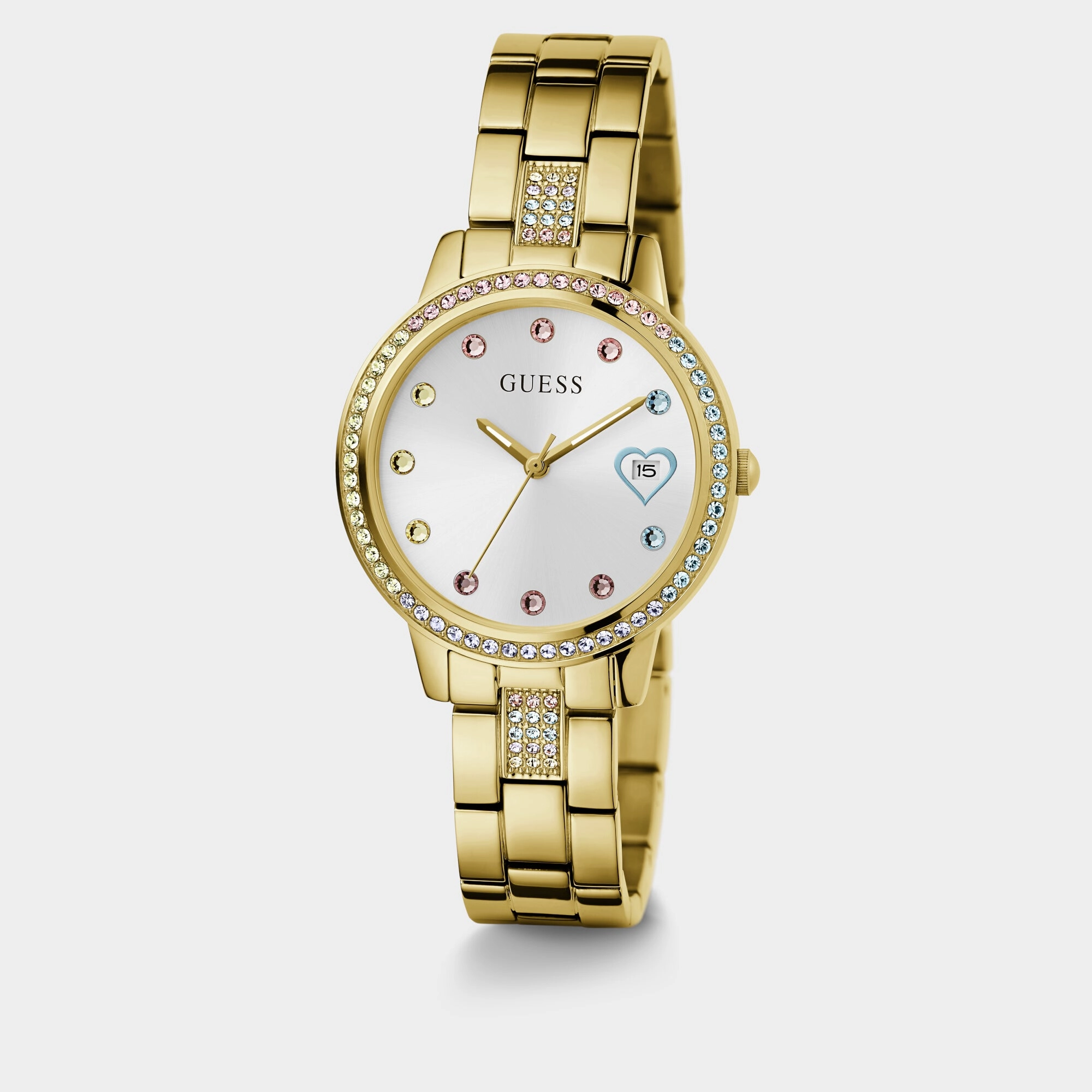 Three Of Hearts Women's White Analog Stainless Steel Watch GW0657L2